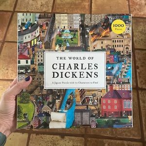 Charles Dickens Puzzle with beautifully illustrated poster. All 1000 pieces.